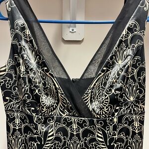 Jones New York Black and White Floral Dress